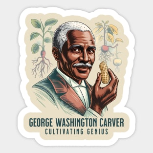 George Washington Carver Cultivating Genius Sticker